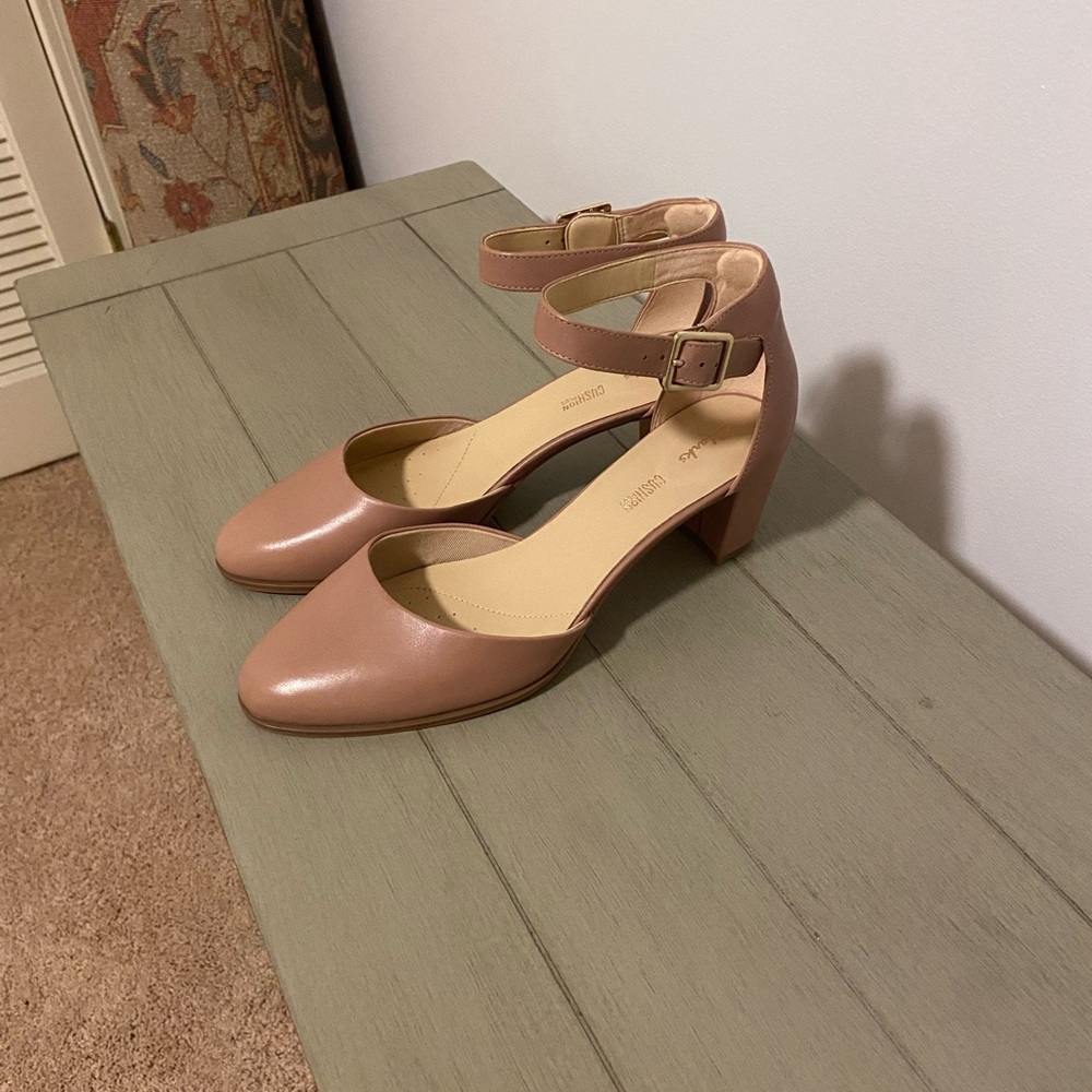 Clarks Kaylin60 Strap Women’s Praline Leather Heels, Size 10 US, 7.5 UK